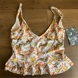 Kortni Jeane Daisy Peplum ruffle swim top